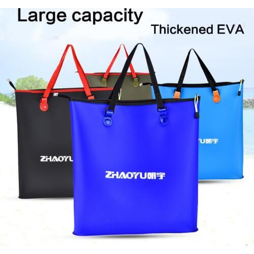FISH Portable EVA Fishing Bag Collapsible Fishing Bucket Live Fish Box Camping Water Container Pan Basin Tackle Storage Bag