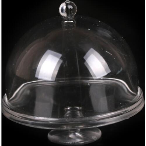 Newest 1/12 Scale Clear Dessert Snack Can Pot with Lid for 12th Dolls House Accessories 3CM Dollhouse Miniature