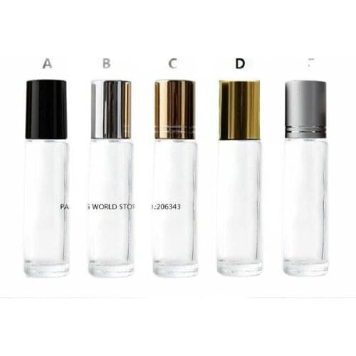 10ml transparent glass bottle with ( steel ball ) roll on for eye cream,perfume,essential oil,deodorant bottle cosmetic packing