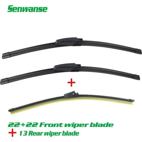 Senwanse Front and rear Wiper Blades For Seat Exeo 2009-2014 car Windshield Windscreen wiper blade 22"+22"+13"