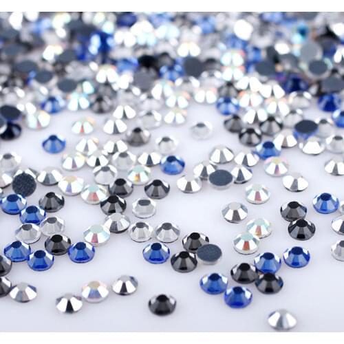 Clothing Rhinestones Crystal AB Flatback Mix Color Hot Fix Crystal Rhinestone Stones on Wedding Dress Decoration DIY Accessories
