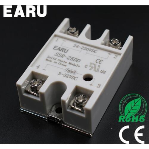 1 pcs Solid State Relay SSR-25DD 25A 3-32V DC Input TO 24-220V DC SSR 25DD SSR-25 DD Industry Control Factory Wholesale Hot