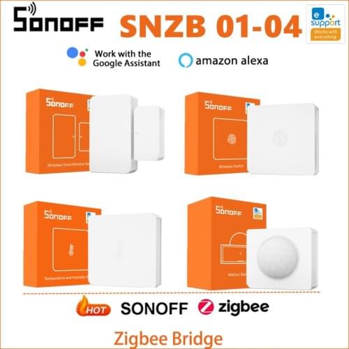 SONOFF SNZB Zigbee Smart Button Switch Motion Sensor Door Detector Via eWeLink Remote Control For ZBBridge For Alexa Google Home