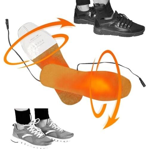 1Pair USB Heated Insoles Rechargeable Electric Battery Warmer Shoes Heater Winter Keep Warm Electrically Thermal Insole dropship