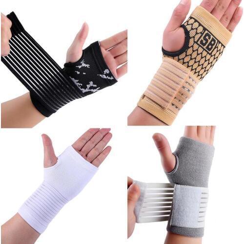 1Pc Elastic Sports Wrist Bandage Safety Carpal Tunnel Pressure Sports Wrist Bandage Breathable Sport Wrist Guard Palm Protector