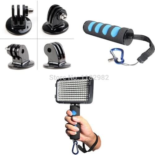 2in1set 1/4" Screw Sponge Handle Holder Grip Stabilizer + Tripod Mount Adapter For Video Camera Camcorder