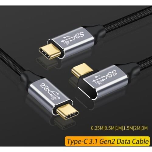 5A Type C Cable USB 3.1 Gen 2 C To C PD 100W Data 10Gbps For Macbook Samsung S10 USB C Fast Charging USB-C Cord