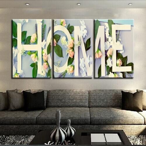 Embroidery Diamond Typeface Flowers Left Picture Home Decor Painting Full Round Drill Cross Stitch Gift Handmade Wall Sticker