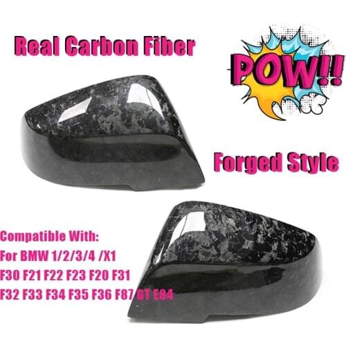 1 Pair Forged Style Rearview Mirror Cover For BMW F30 F21 F22 F23 F20 F31 F32 F33 F34 F35 F36 Sider Replacement Dry Carbon