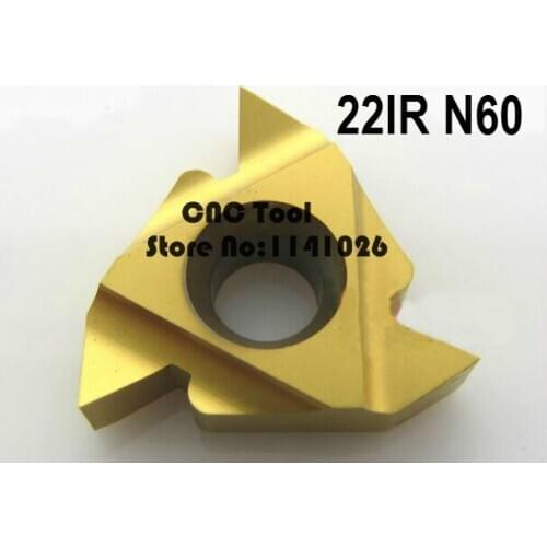 Free Shipping 22IR N60 Carbide Threading Inserts 60 Deg Internal Threading Tips,Indexable Inserts for Threaded Lathe Holder SNR