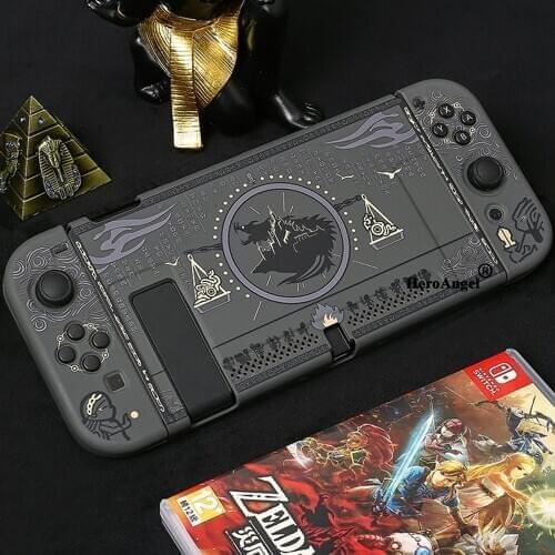 For Nintend Switch Case Protective Hard Case Shell for Nintendos Switch Console JoyCon Black Theme Back Cover Detachable