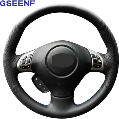 Steering Wheel Cover For Subaru Forester 2008-2012 Impreza 2008-2011 Legacy 2008-2010 Exiga 2009 Black DIY Artificial Leather