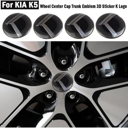 Black K Flight Logo Sticker Set Hood Trunk Wheel Cap Horn Badge For KIA 2014-2017 Forte Koup/ K3 Koup/ Cerato Koup