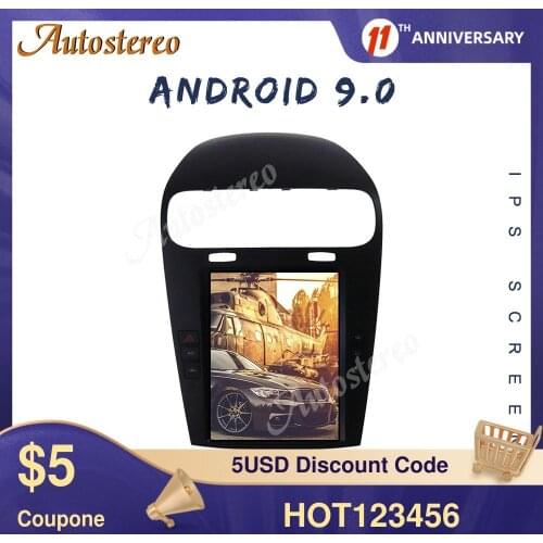 For Fiat Freemont For Dodge Journey Tesla style Android 9.0 4G car GPS Navigation radio tape recorder headunit Multimedia player