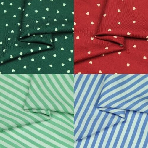 Geometeic design rayon cotton fabric spun rayon fabric love heart and striped print 215g/meter,RCTC1-5