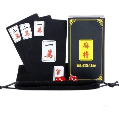 Chinese Traditional Mahjong Playing Cards Waterproof PVC Plastic Mahjong Poker My28 20 Dropship