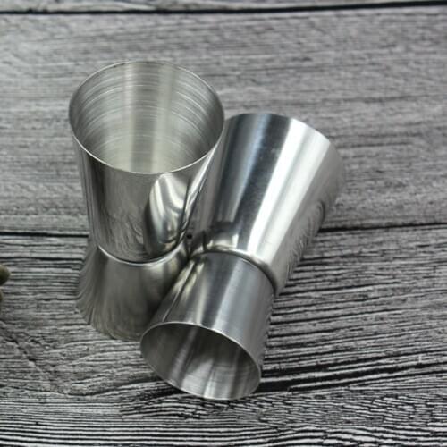 25/50ml Stainless Steel Cocktail Shaker DIY Bartender Measuring Cup Drink Alcohol Measuring Cup Kitchen Gadgets Party Supplies