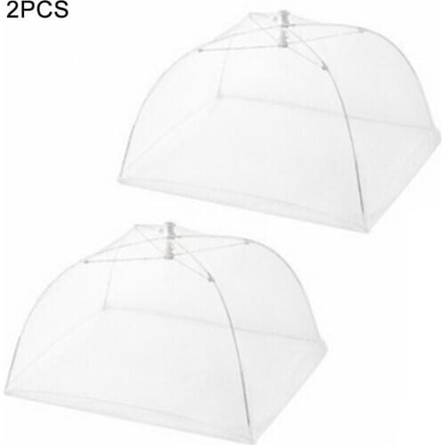2pcs Mesh Food Cover Washable For Picnic/BBQ Keep Out Flies, Bugs, Mosquitos Dish Cover Dust-Proof -Up Reusable Food Cover