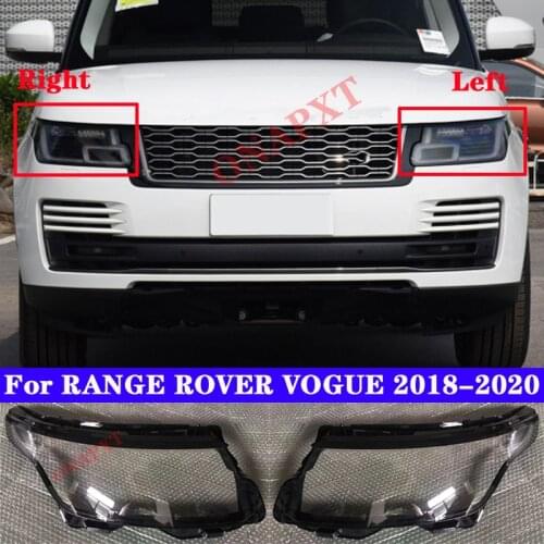 Car Front Headlight Cover For LAND ROVER RANGE ROVER VOGUE 2018-2020 Light Caps Transparent Lampshade Glass Lens Shell