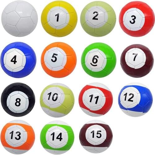 3# 7 Inch Inflatable Snook Soccer Ball Party Favor 16 pieces Billiard Snooker Football For Snookball Outdoor Game Gift
