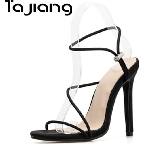Ta Jiang New Open Toe Women High Heels Summer Gladiator Colors Sandals Classic Ladies Dress Thin Heels Shoes Woman