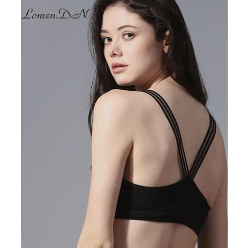 Gathering no steel ring thin section underwear no trace comfortable small chest French triangle cup bra mesh shoulder strap