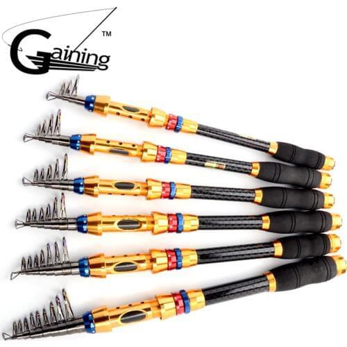 1.8M-3.6M High Carbon Saltwater Rod Superhard Telescopic Fishing Ultra Light Rod Carbon Fishing Rod Spinning Fishing Pole