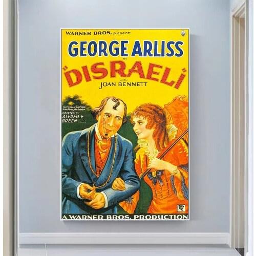 V0744 Disraeli Vintage Classic Movie Wall Silk Cloth HD Poster Art Home Decoration Gift