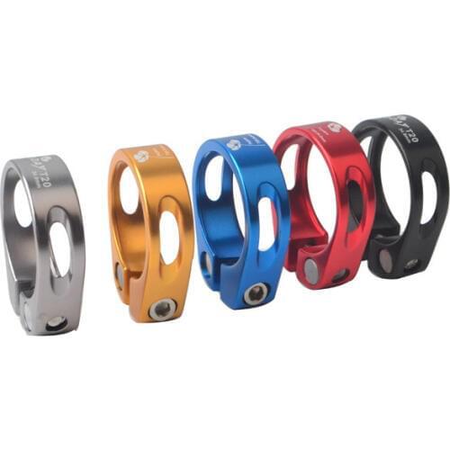 PODAY T20 Cycling Bike Pipe Road Clamp 34.9mm Seat Post Clamp MTB Mountain Bikes Colorful Seatposts Clamps