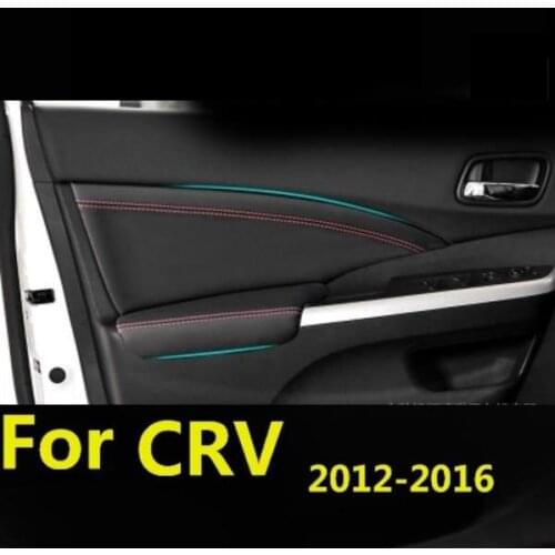 Interior Car Door Handle Armrest Panel Microfiber Leather Cover For Honda CRV 2012 2013 2014 2015 2016 with Mount Fittings