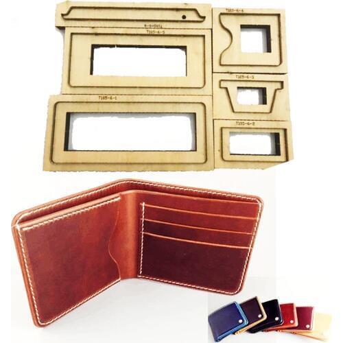 Japan Steel Blade DIY Leather Wallet Wooden Die Cut Knife Mould Hand Punch Tool Set 120x90mm