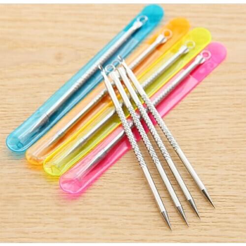 Stainless Steel Silver Acne Pimple Blemish Extractor Blackhead Remover Tool Pore Cleansing Acne Treatment For Face Skincare