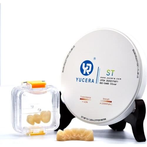 Yucera 1200Mpa Dental Impression Material Zirconia Block Milling For Tooth Gem Machine CADCAM Lab Dental Cerec Zirconia Blocks