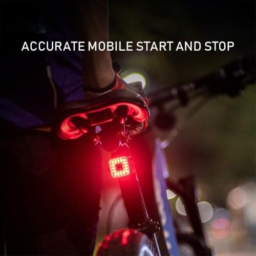 Sport Smart Bike Tail Light Back Led Warning Flashlight Safety Brake Taillight USB Rechargeable Sensing Bicycle Rear Light