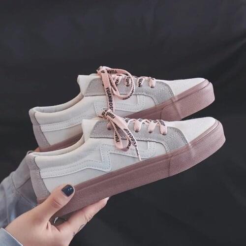 Vulcanized Womens Lace Up Casual Sports Shoes, New White Breathable Fashion Thick Bottom Casual Shoes, 2021