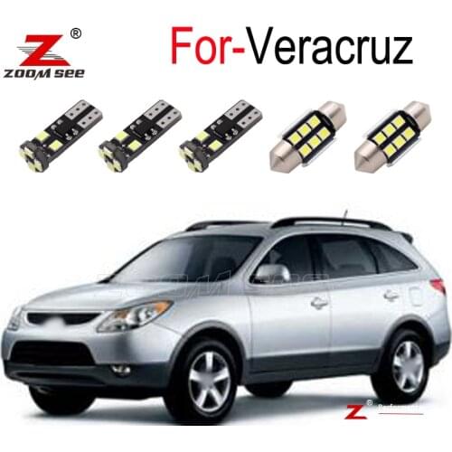 14pc LED plate lamp + LED interior dome indoor trunk light for Hyundai for Veracruz 2007 2008 2009 2010 2011 2012 2013 2014 2015