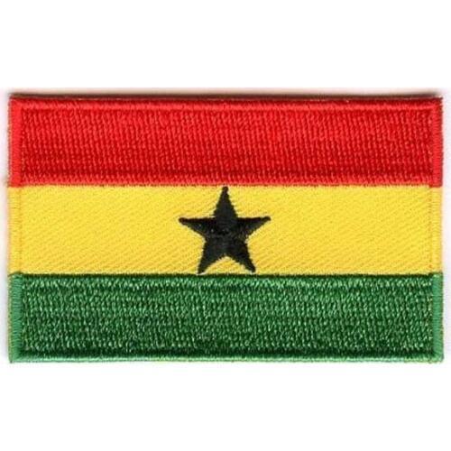 2.5" Ghana Embroidery Patch Made by Twill with Flat Broder and Iron On Backing Accept Custom MOQ50pcs free shipping by Post