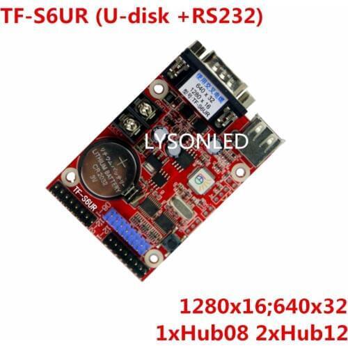 5pcs/lot LongGreat TF-S6UR USB Driver & Crossed Serial RS232 Ports Small LED Display Controller Card