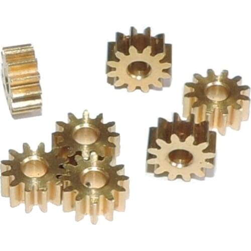 5PCS M0.4 * 12T motor output teeth M0.4 modulus 12 teeth diameter: 5.6MM high 2.5MM bore 2.0MM negative tolerance