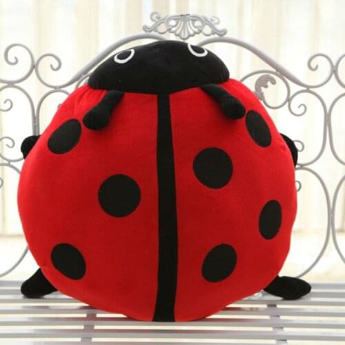 60 cm Big Size Simulation Ladybug Plush Toy Stuffed Insect Ladybird Toys For Children Education Home Decoration Decent Bed Toy
