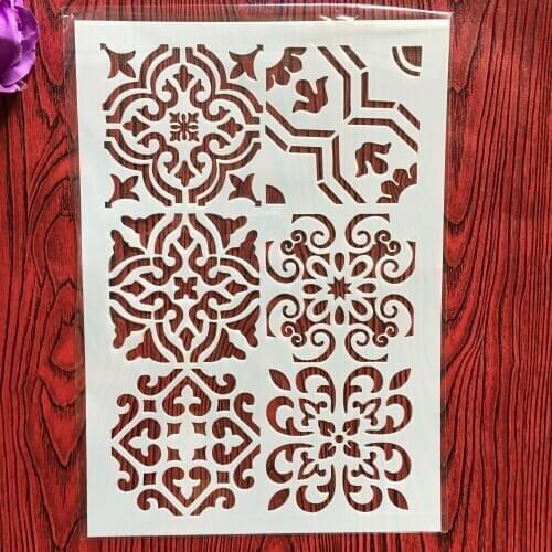 A4 29 * 21cm floral pattern DIY Stencils Wall Painting Scrapbook Coloring Embossing Album Decorative Paper Card Template