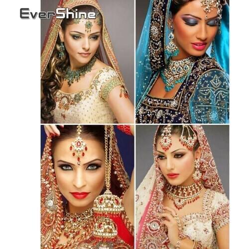 EverShine 5d Diy Diamond Painting Portrait Diamond Mosaic Full Display Girls Diamond Embroidery Sale Lady Rhinestones Pictures