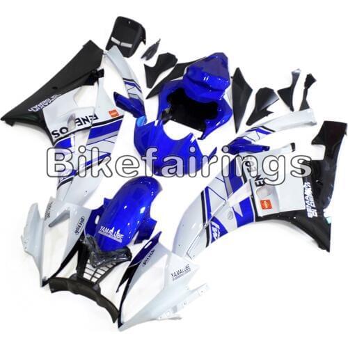 White Blue with Black Lowers Motorcycle Covers Panels For Yamaha YZF-600 R6 2006 2007 06 07 Complete Plastic Cowlings
