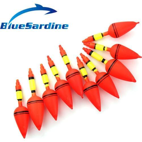 BlueSardine Fishing Float Plastic Fish Float Floater Floating Light Floats Fishing 10 pcs/lot Free Shipping Wholesale
