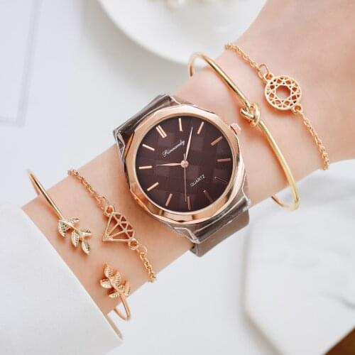 New Fashion Women Watch Set Female Quartz Wristwatch Rubber Band Ladies Bracelet Luxury Watches Casual Dress Clock Montre Femme