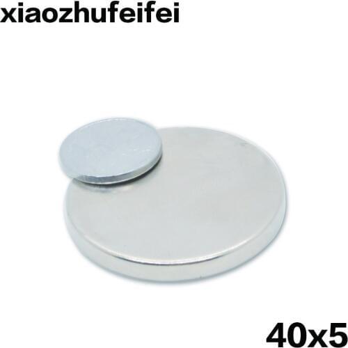 4PCS D40mm*5mm extremely strong power sintered neodymium magnet 40mm x 5mm ndfeb permanent rare earth magnetic therapy 40*5 40x5