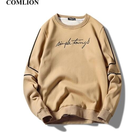 COMLION Men's Sweatshirts With Slogans