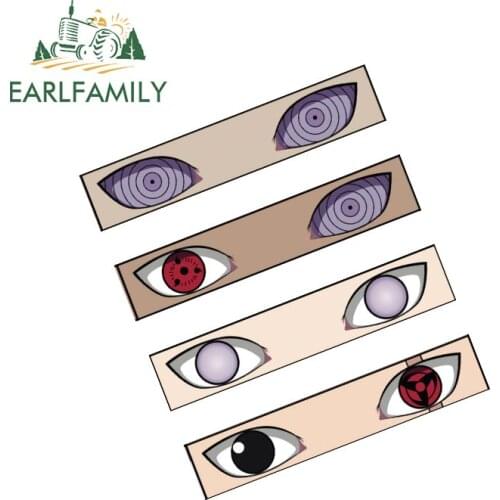 EARLFAMILY 13cm x 2.5cm for Rinnegan Sharingan Byakugan Eyes Vinyl Car Stickers Motorcycle Camper Decals Trunk Car Accessoires