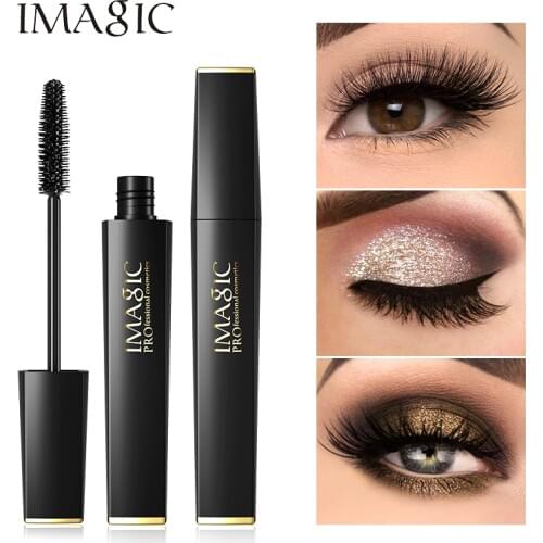 IMAGIC 4D Mascara Lengthening Black Lash Eyelash Extension Eye Lashes Brush Beauty Makeup Long-wearing Gold Color Mascara