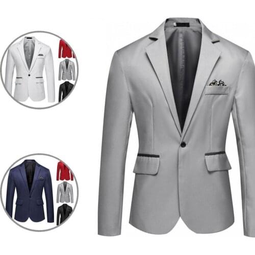 Trendy Popular Long Sleeve Decorative Pocket Suit Coat Casual Business Blazer Decorative Pocket for Office